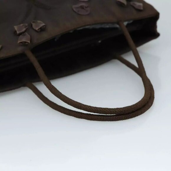 PRADA Hand Bag Nylon Brown Silver Auth - Picture 6 of 16